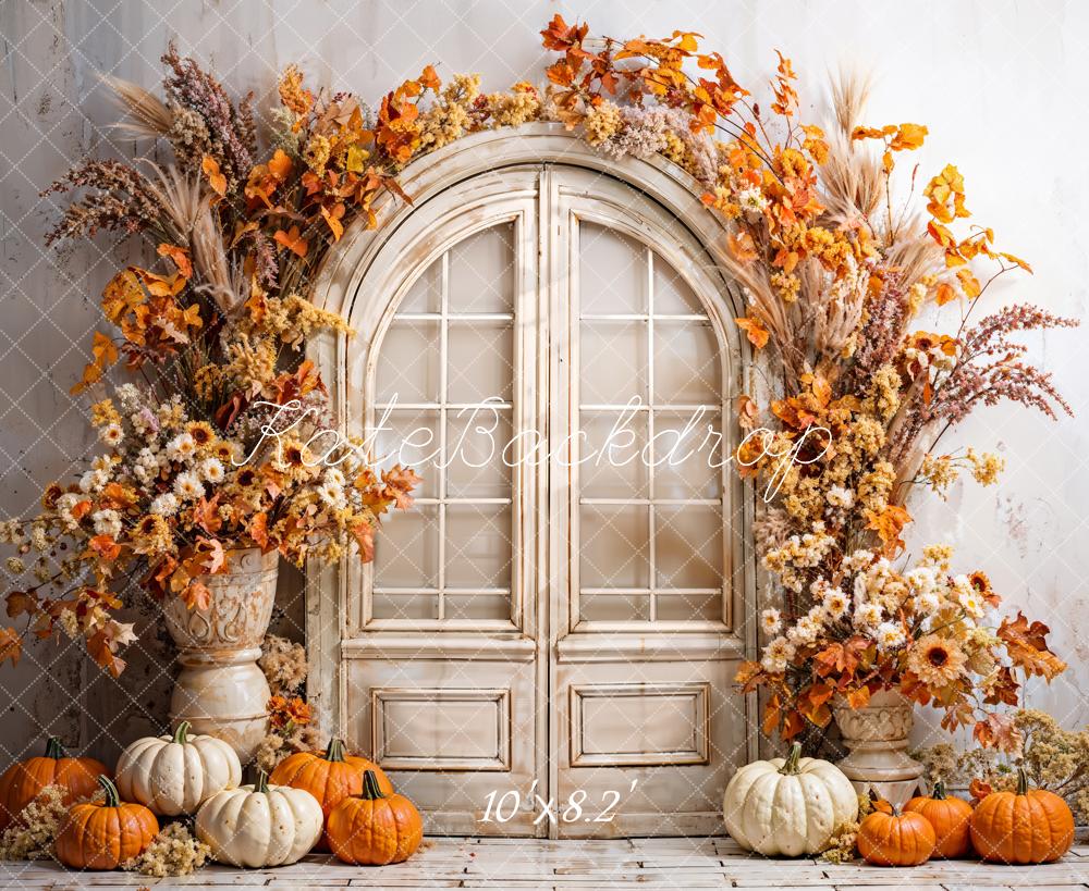 Kate Autumn Pumpkins Arch Backdrop Designed by Emetselch