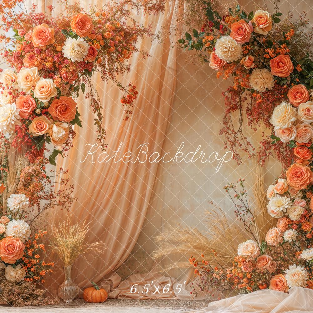 Kate Flower Arch Autumn Florals Backdrop Designed by Emetselch - Kate Backdrop AU