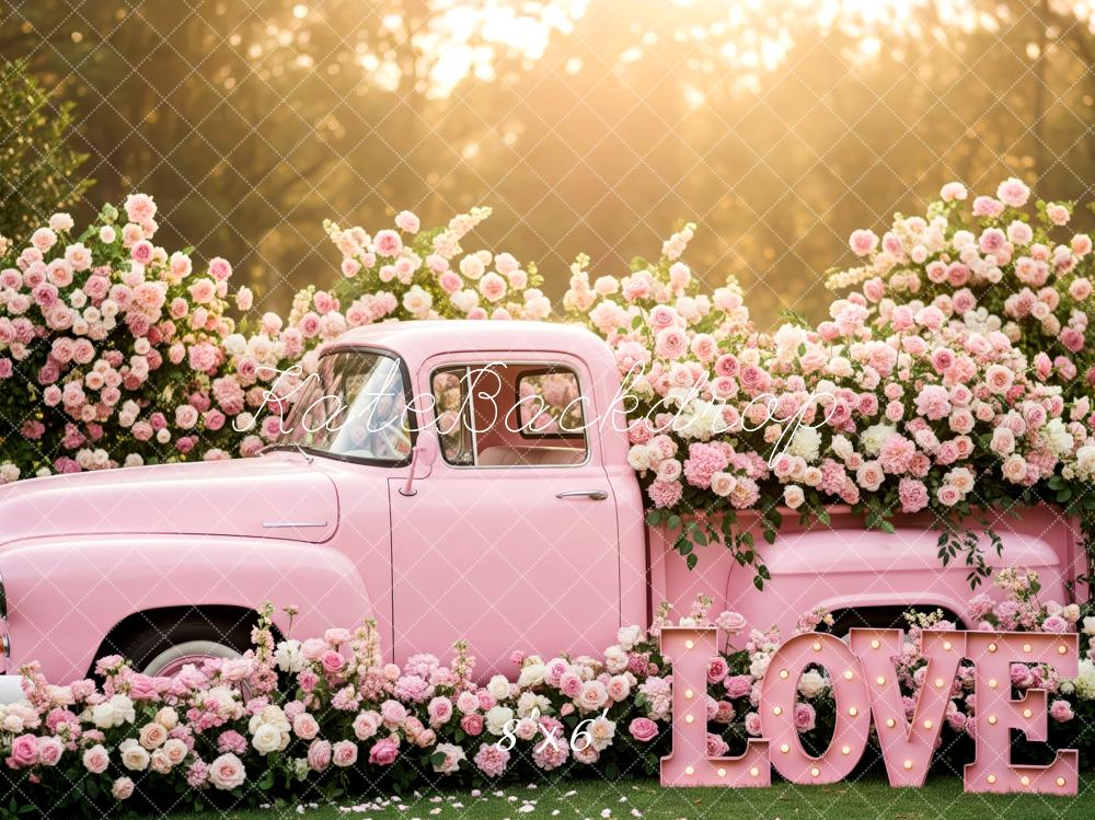 Kate Truck Pink Roses Love Letters Backdrop Designed by Patty Roberts