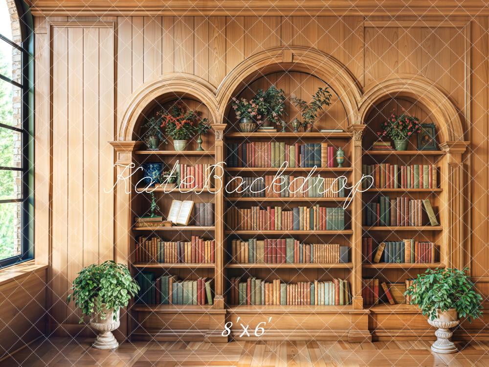 Kate Wooden Cabinet Bookshelves Backdrop Designed by Emetselch - Kate Backdrop AU