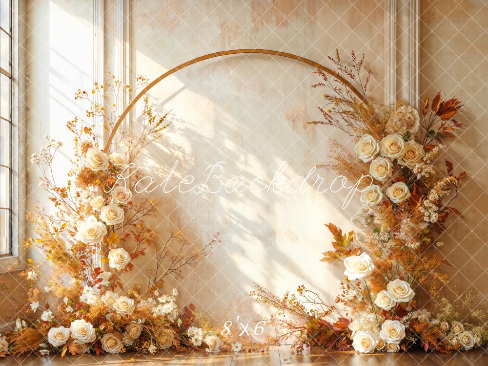 Kate Flower Arch Sunlight Fleece Backdrop Designed by Emetselch