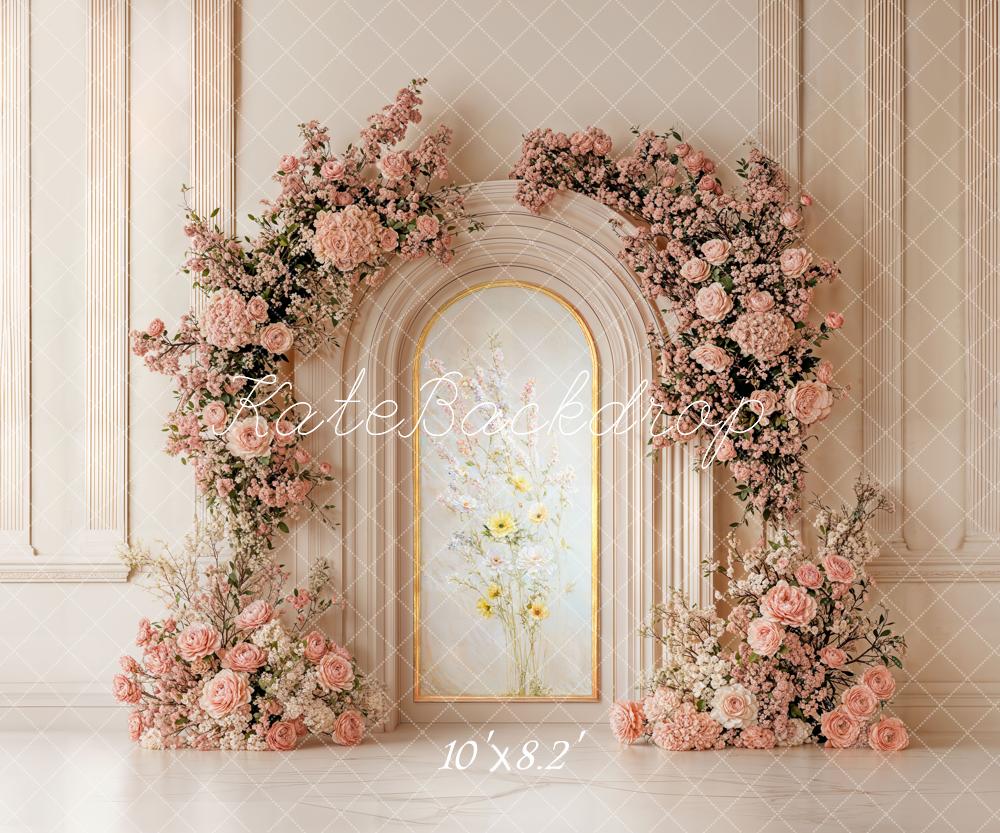 Kate Flower Arch Wall Fleece Backdrop Designed by Chain