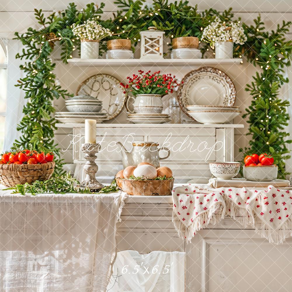 Kate Kitchen Table Kitchen Dishes Backdrop Designed by Emetselch - Kate Backdrop AU