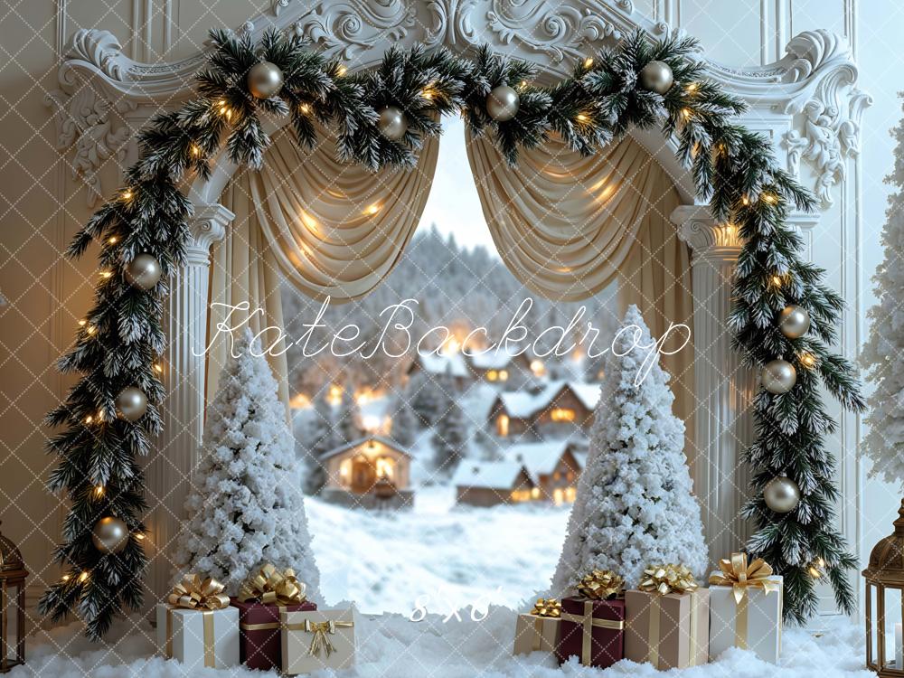 Kate Christmas Snowy Trees Backdrop Designed by Mini MakeBelieve