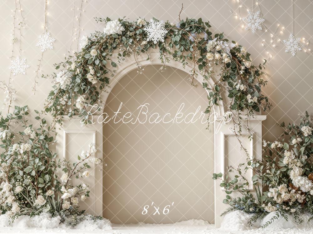 Kate Arch Snowflakes Fleece Backdrop Designed by Emetselch