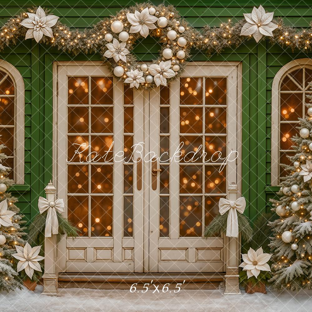 Kate Christmas Green House Backdrop Designed by Ashley Paul