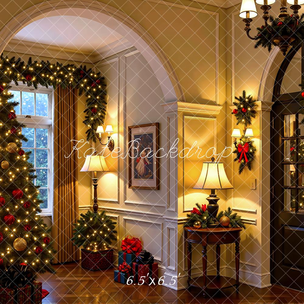 Kate Christmas Tree Wreath Garland Backdrop Designed by Mini MakeBelieve - Kate Backdrop AU