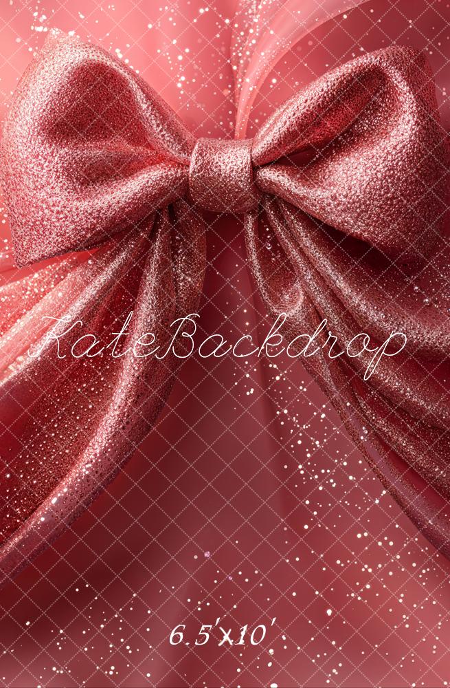 Kate Pink Glitter Bow Backdrop Designed by Emetselch