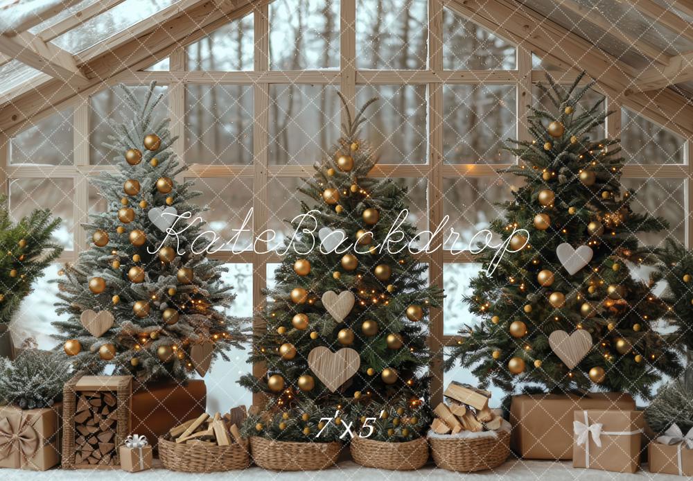 Kate Christmas Tree Glasshouse Wood Backdrop Designed by Mini MakeBelieve - Kate Backdrop AU