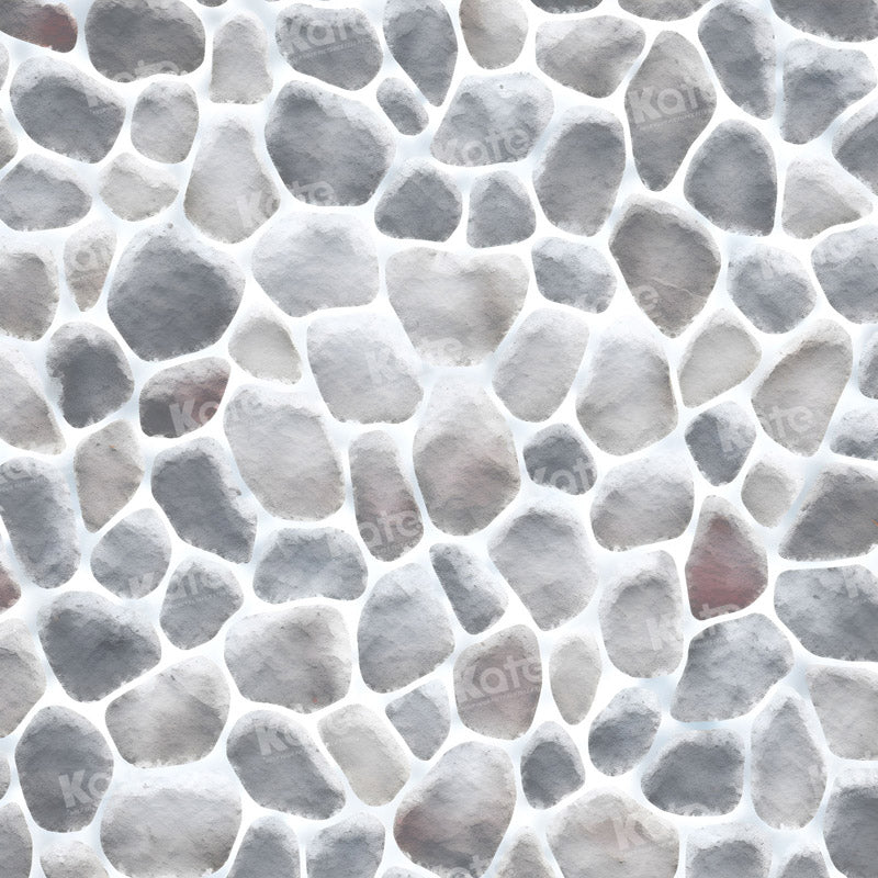 Kate Grey Cobblestone Wall Texture Backdrop Designed by Kate Image - Kate Backdrop AU