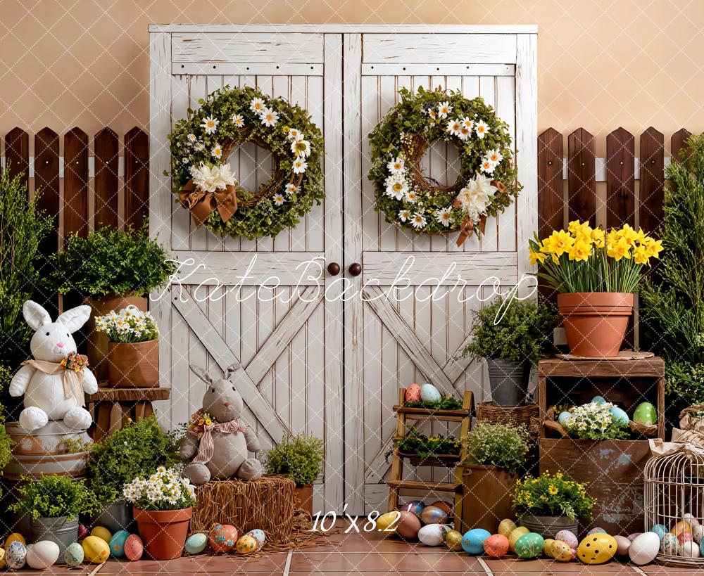 Kate Easter Bunny Eggs Door Backdrop Designed by Emetselch