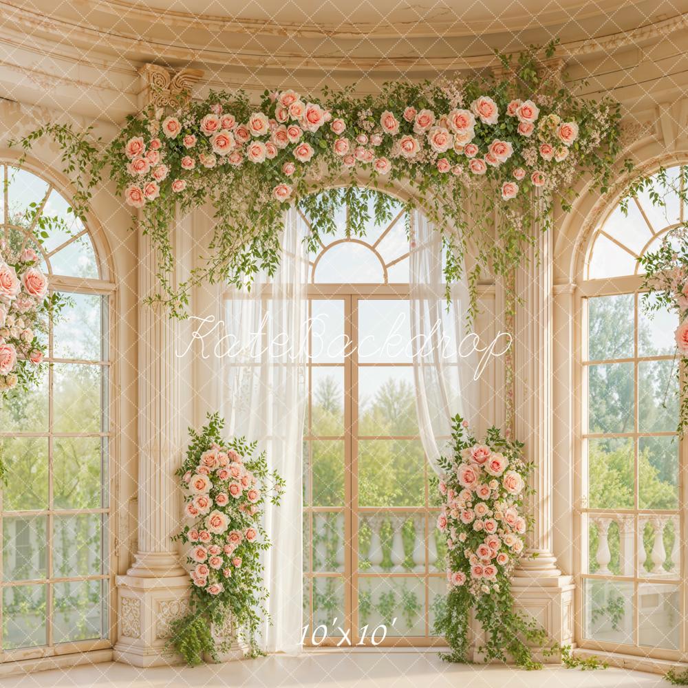 Kate Spring Wedding Flower Window Backdrop Designed by Emetselch