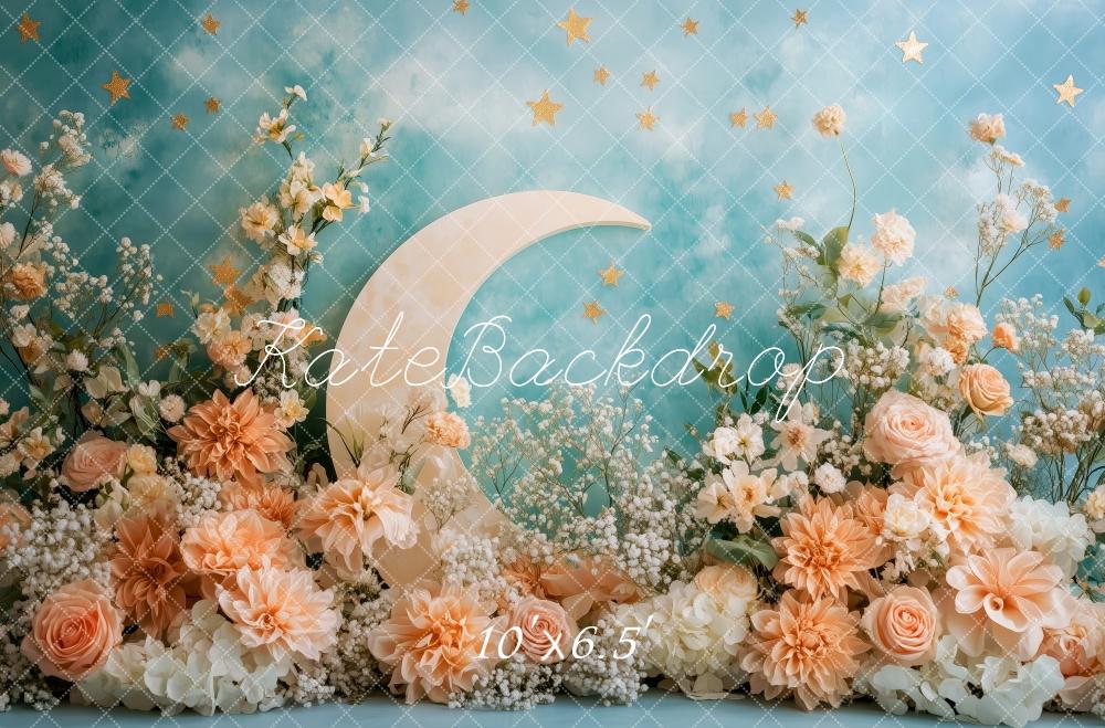 Kate Crescent Moon Flowers Backdrop Designed by Patty Roberts - Kate Backdrop AU