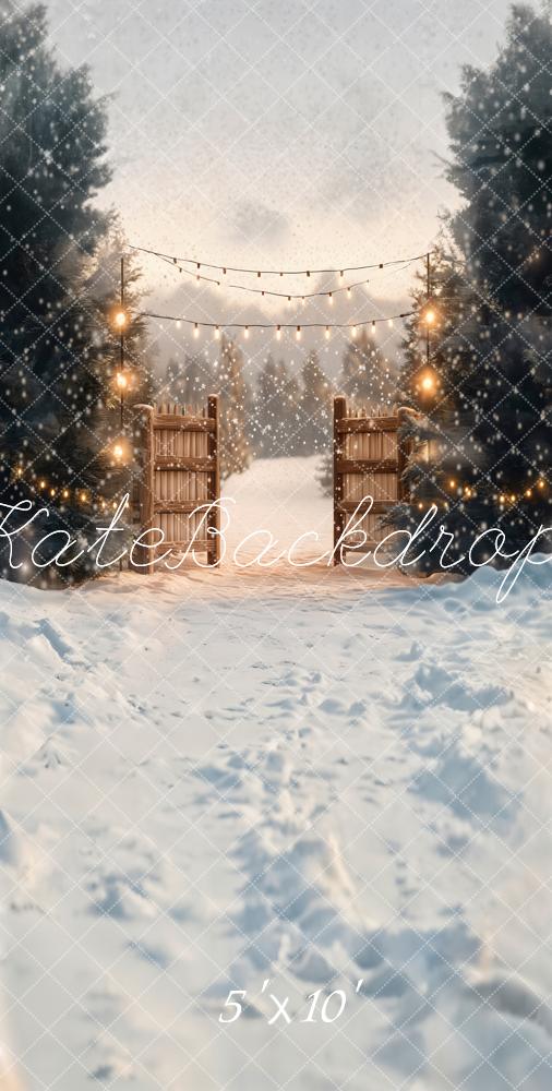 Kate Sweep Winter Snow Gate Backdrop Designed by Chain - Kate Backdrop AU