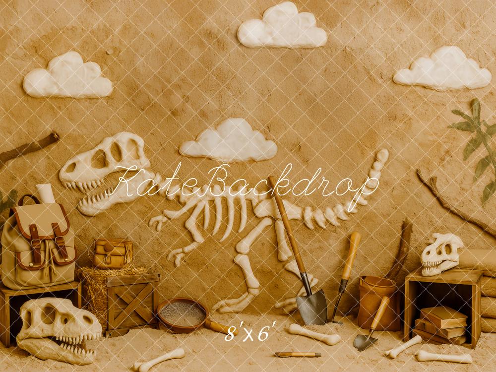 Kate Dinosaur Fossil Bones Sand Adventure Backdrop Designed by Patty Roberts