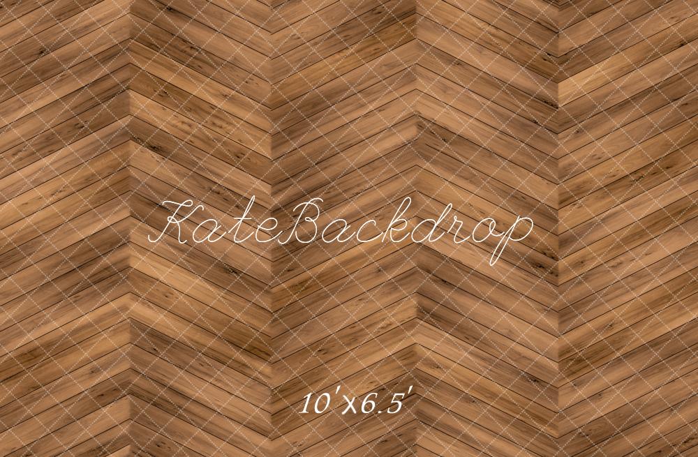 Kate Herringbone Wood Texture Fleece Backdrop Designed by Kate Image - Kate Backdrop AU