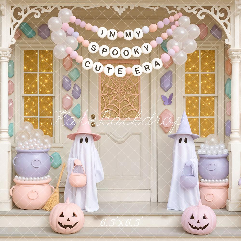Kate Halloween Pastel Ghosts Backdrop Designed by Mini MakeBelieve