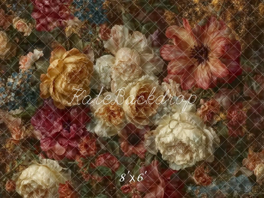 Kate Vintage Flower Fine Art Fleece Backdrop Designed by GQ