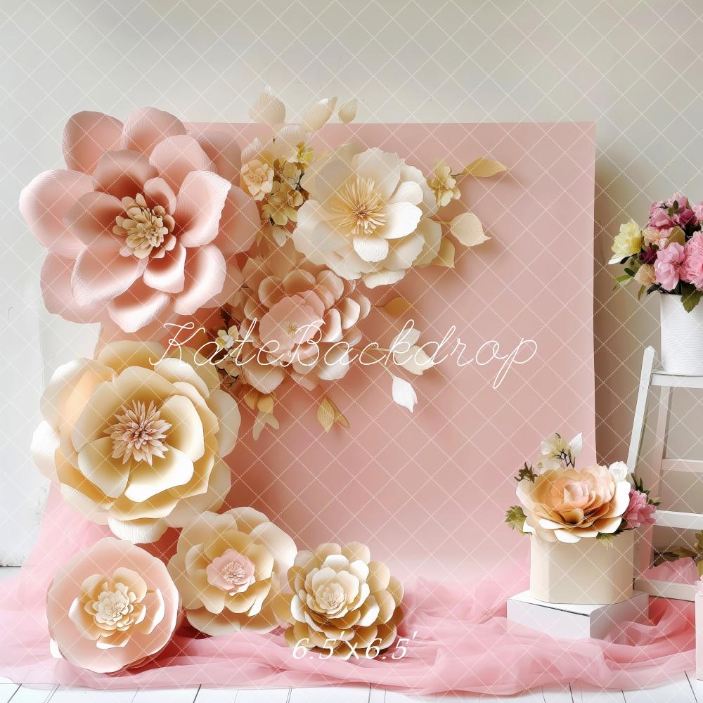 15% OFF Kate Pink Paper Flowers Flower Backdrop Designed by Patty Roberts