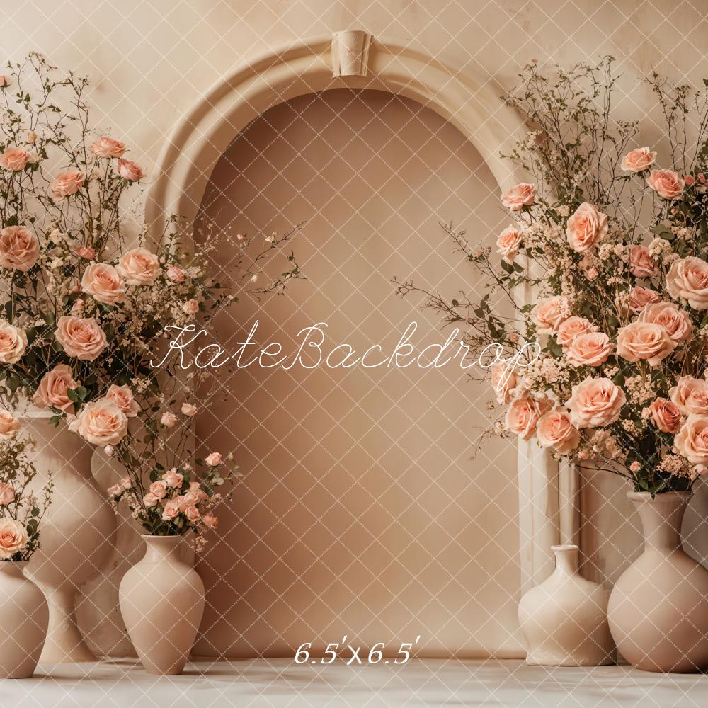 Kate Arch Ceramic Vases Roses Backdrop Designed by Emetselch - Kate Backdrop AU