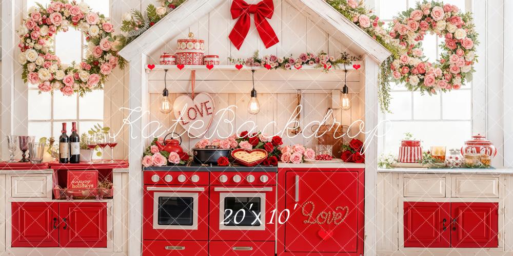 Kate Valentine Kitchen Floral Wreath Backdrop Designed by Emetselch