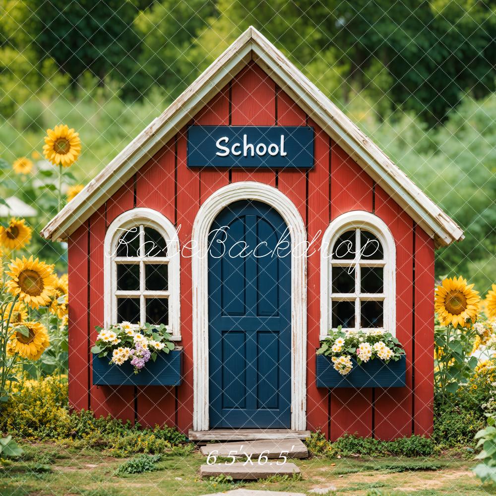 Kate Back to School Sunflowers Backdrop Designed by Emetselch - Kate Backdrop AU