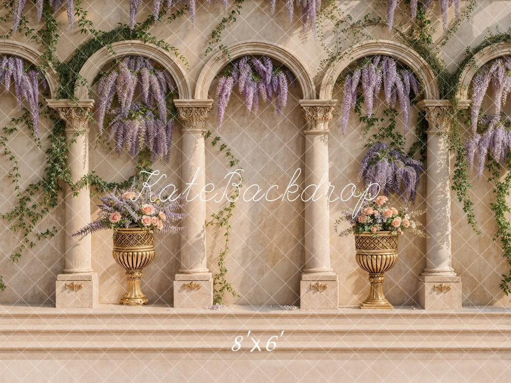 Kate Classical Arches Wisteria Vines Backdrop Designed by Emetselch