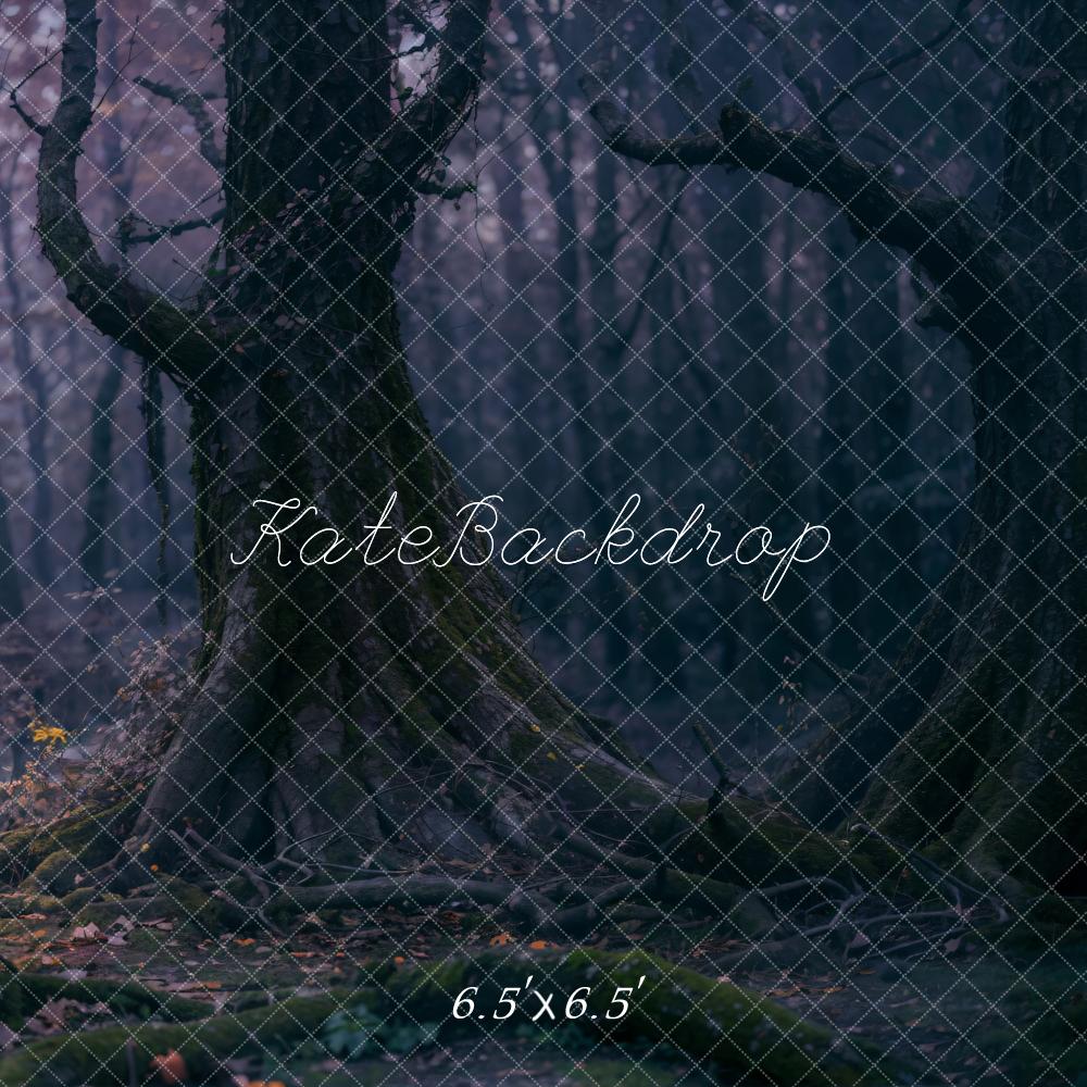 Kate Forest Mossy Tree Trunks Misty Backdrop Designed by Emetselch - Kate Backdrop AU