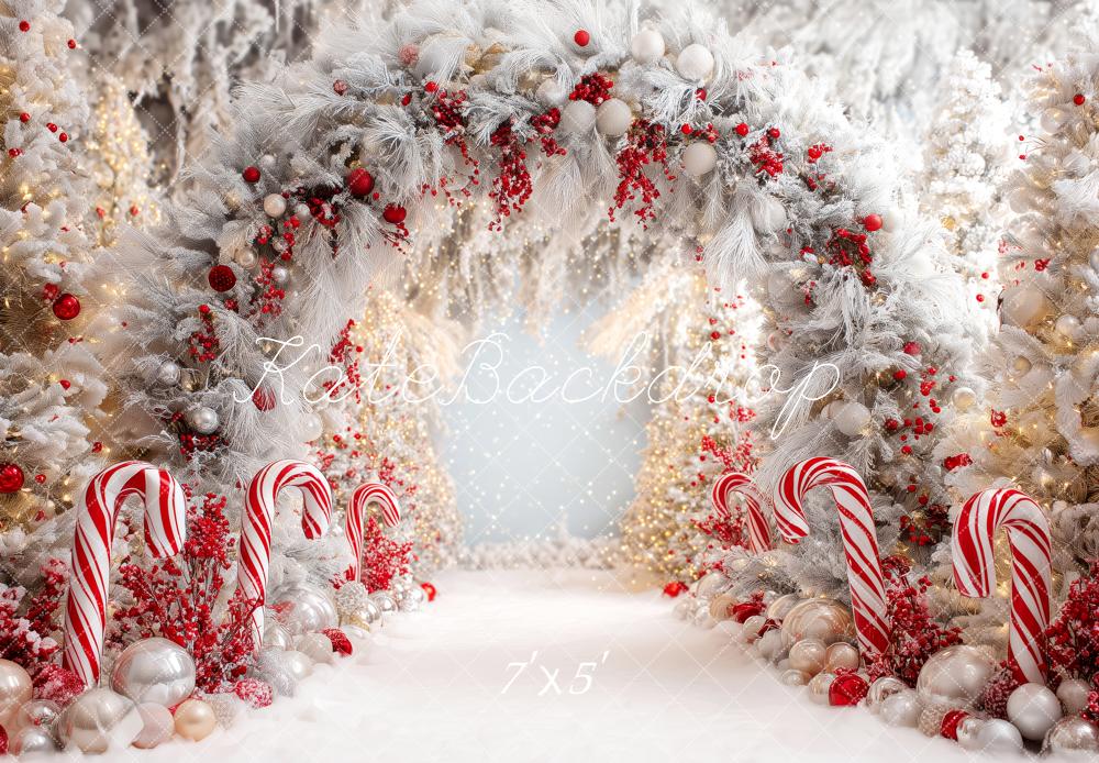 Kate Christmas Candy Cane Arch Backdrop Designed by Patty Roberts - Kate Backdrop AU