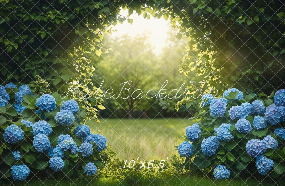 Kate Garden Arch Blue Hydrangeas Backdrop Designed by Chain - Kate Backdrop AU
