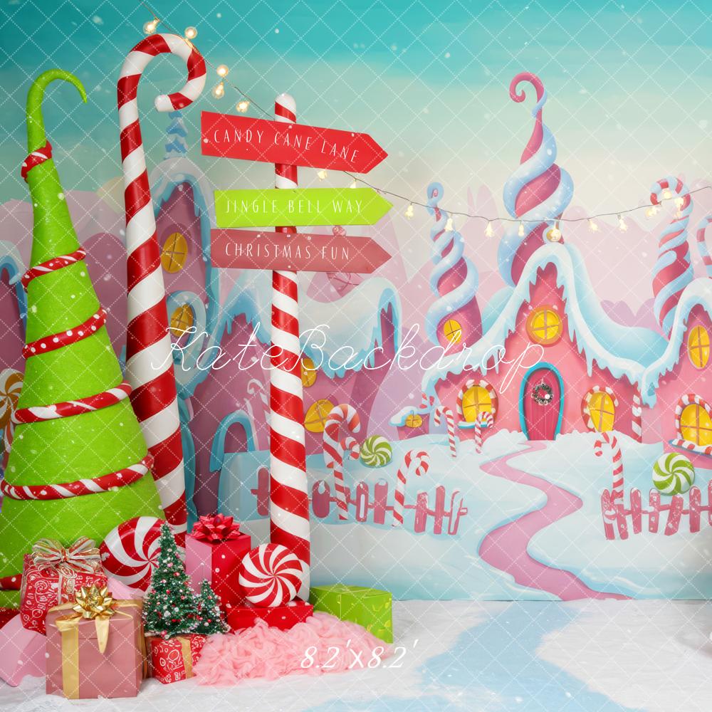 Lightning Deal Kate Christmas Candy Cane Backdrop Designed by Patty Roberts