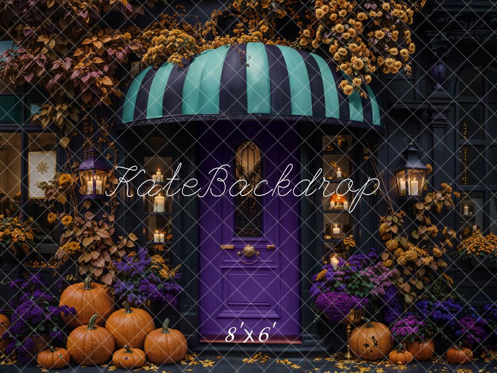Kate Halloween Purple Door Fleece Backdrop Designed by Chain