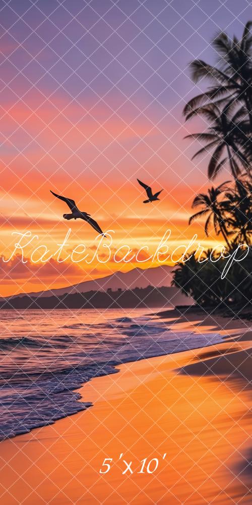 Kate Sweep Sunset Beach Waves Backdrop Designed by Chain Photography - Kate Backdrop AU