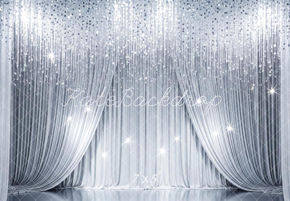 Kate Silver Sequin Curtain Sparkle Backdrop Designed by Patty Roberts