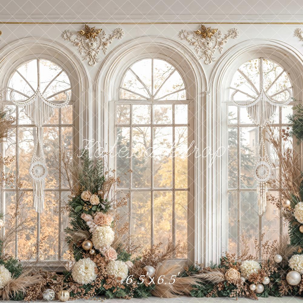 Kate Flower Arch Elegant Windows Backdrop Designed by Emetselch