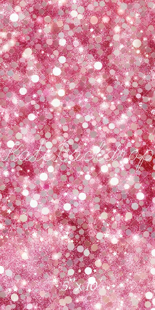 Kate Sweep Pink Glitter Bokeh Backdrop Designed by Emetselch