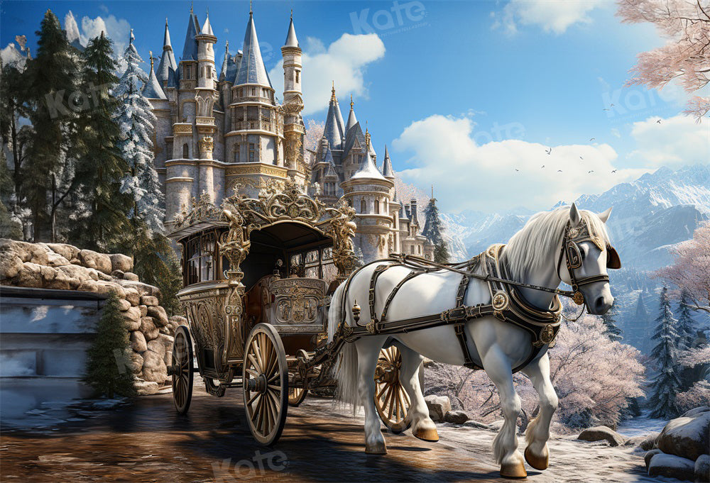 Kate Castle Horse Carriage Backdrop Designed by Emetselch - Kate Backdrop AU
