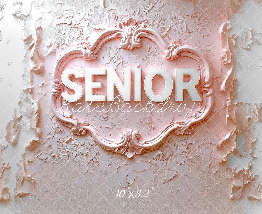Kate Senior Pink Texture Backdrop Designed by Mini MakeBelieve