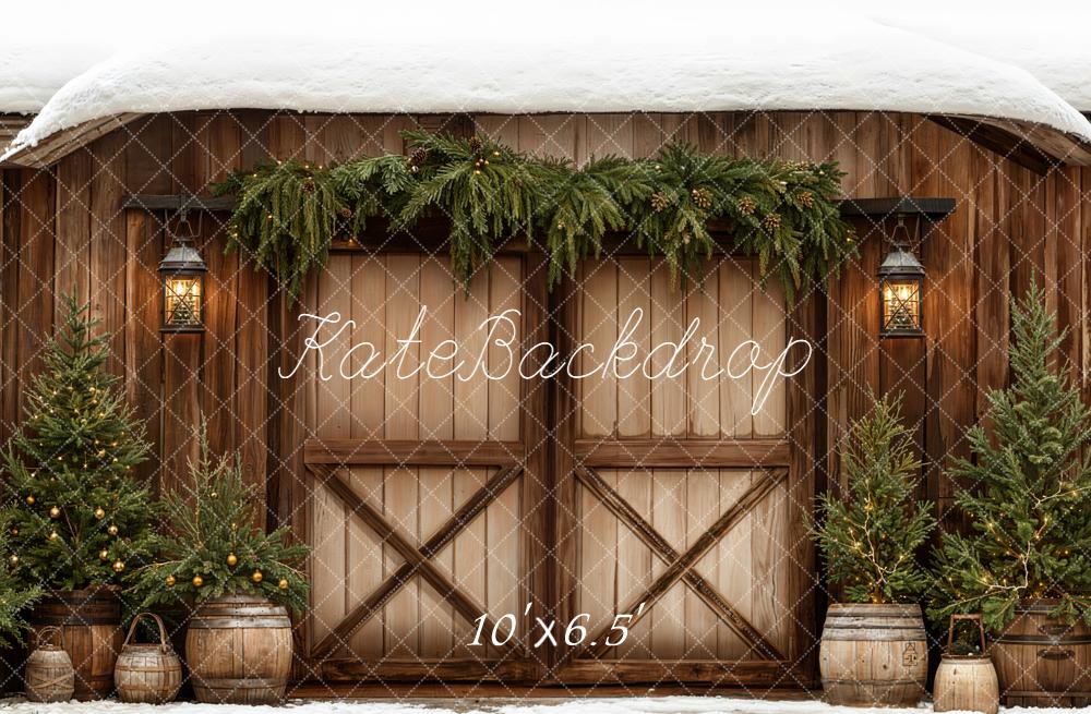 Kate Christmas Barn Door Backdrop Designed by Emetselch - Kate Backdrop AU