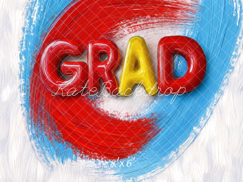 Kate Grad Letters Paint Swirl Backdrop Designed by Mini MakeBelieve