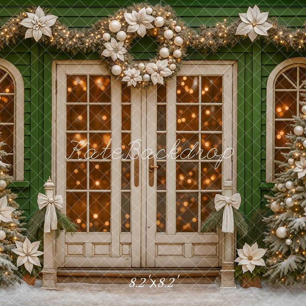 Kate Christmas Green House Backdrop Designed by Ashley Paul