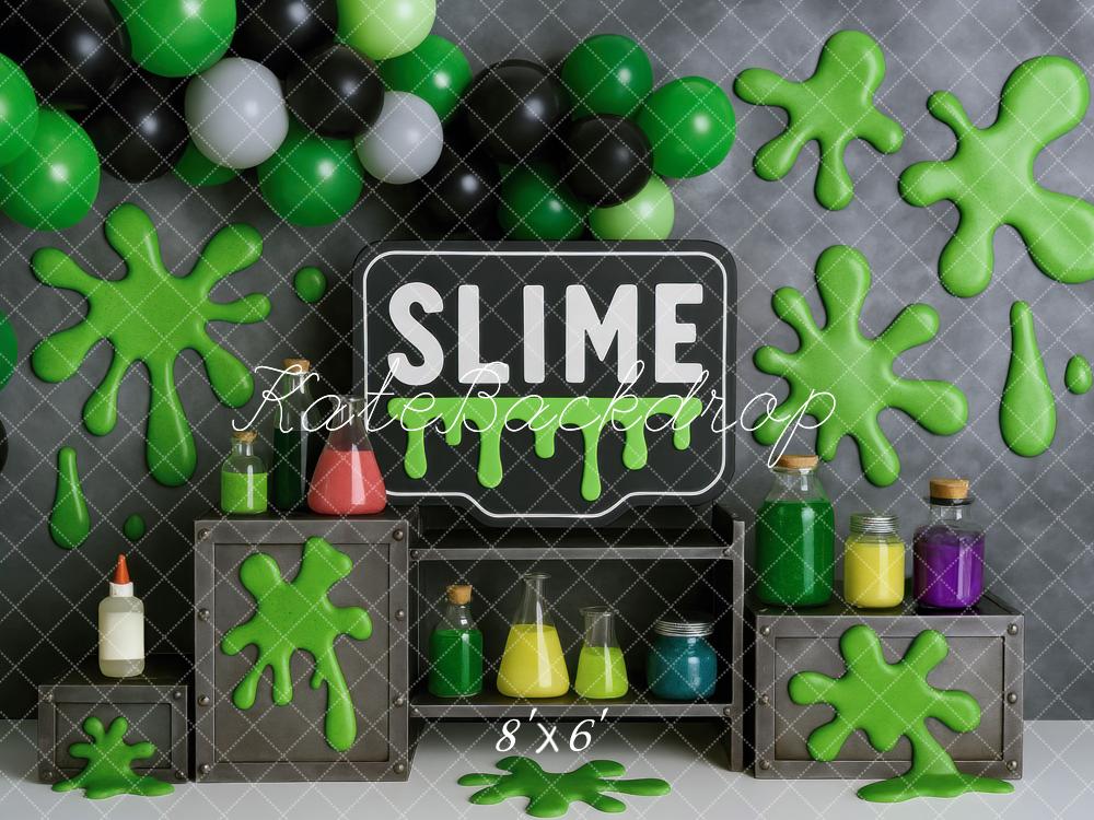 Kate Slime Splatter Bottles Balloons Backdrop Designed by Mini MakeBelieve