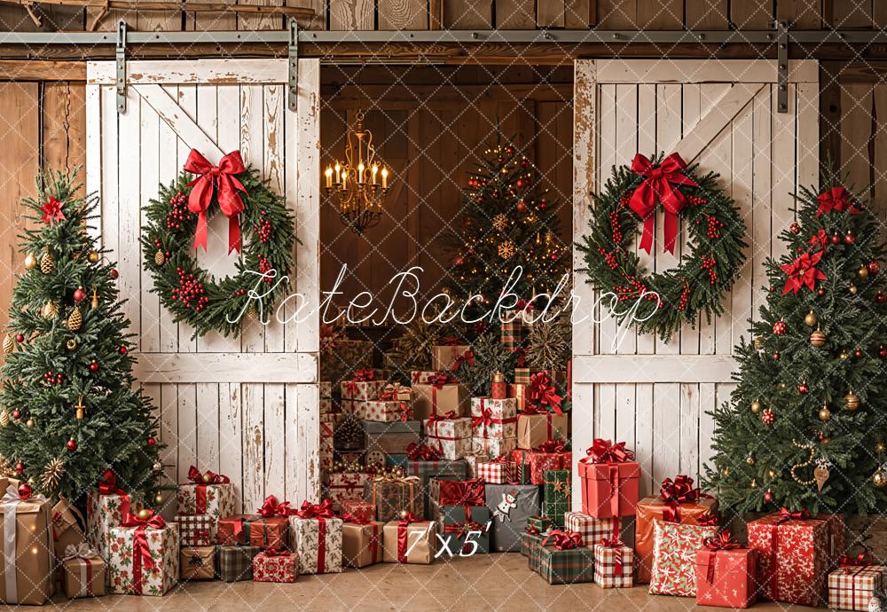 Kate Christmas Barn Door Backdrop Designed by Emetselch - Kate Backdrop AU