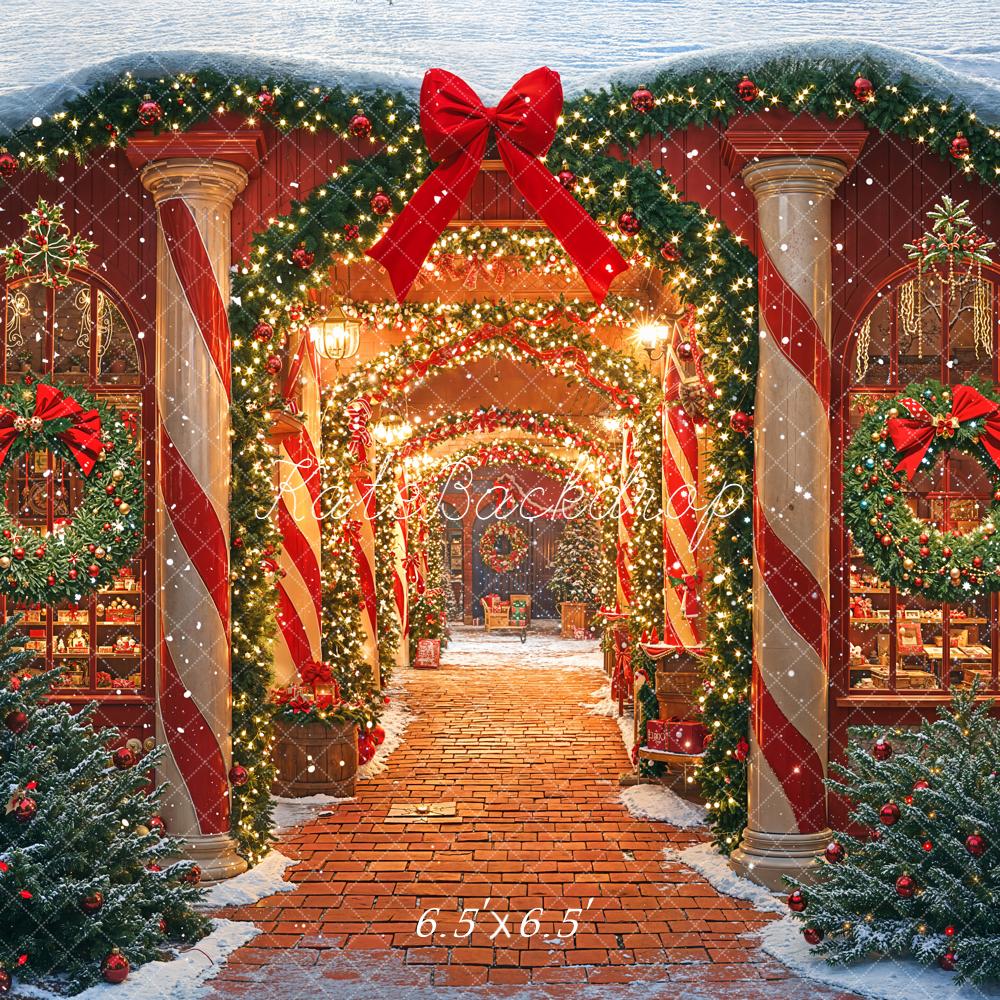 Kate Christmas Wreath Glitter Backdrop Designed by Emetselch