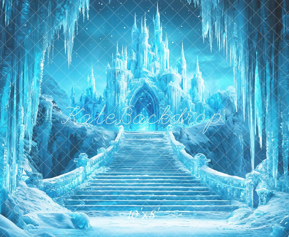 Kate Ice Castle Staircase Blue Backdrop Designed by Emetselch