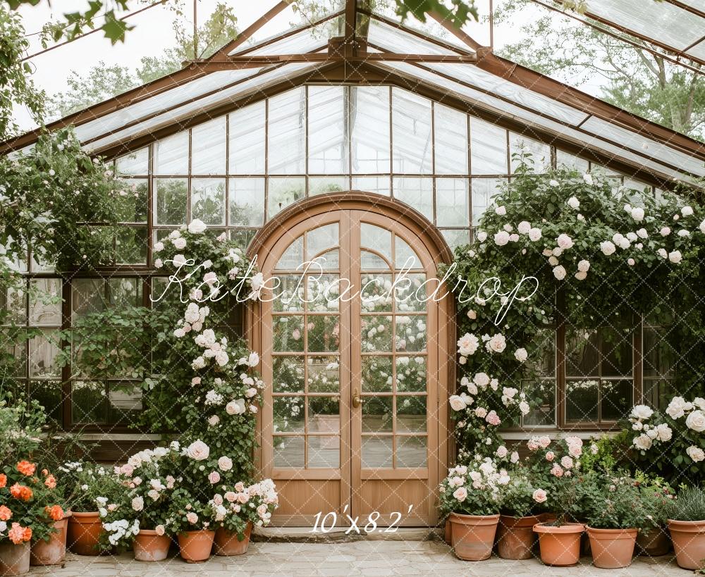 Kate Greenhouse Potted Flowers Backdrop Designed by Patty Roberts - Kate Backdrop AU