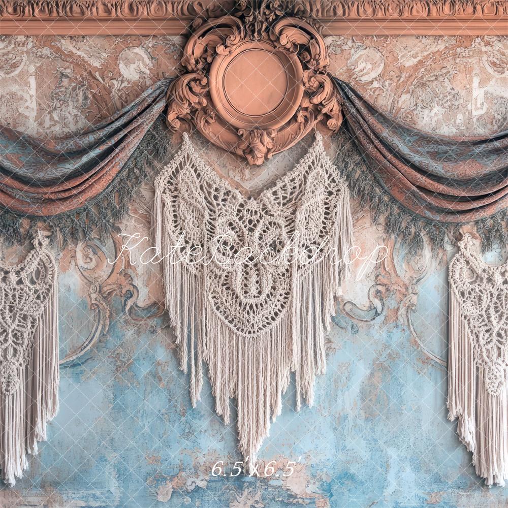 Kate Boho Macrame Drapes Vintage Wall Backdrop Designed by Mini MakeBelieve - Kate Backdrop AU