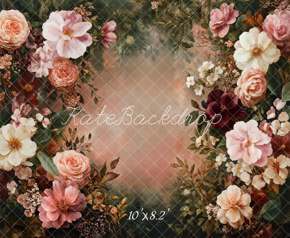 Kate Flower Vintage Maternity Photo Backdrop Designed by GQ