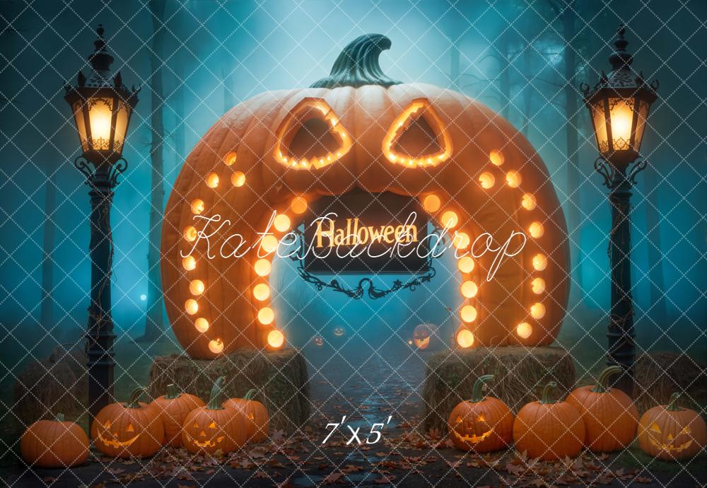Kate Halloween Giant Pumpkin Gate Backdrop Designed by Chain - Kate Backdrop AU