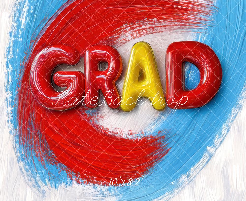 Kate Grad Letters Paint Swirl Backdrop Designed by Mini MakeBelieve